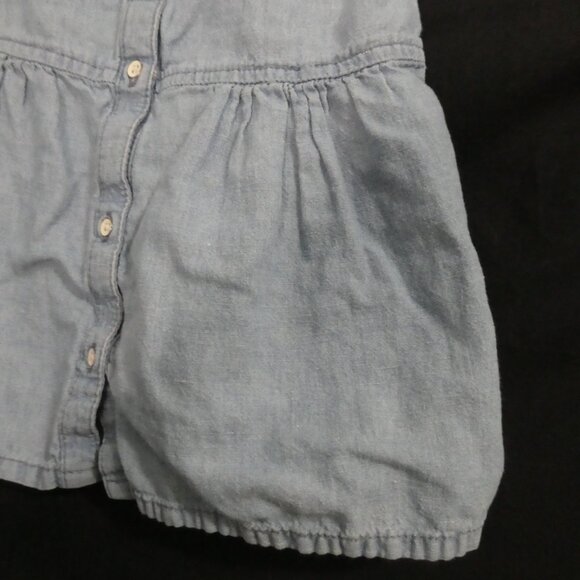 BABY GAP Toddler 3 years Button-Up Sleeveless Denim Dress With Collar - Picture 8 of 15